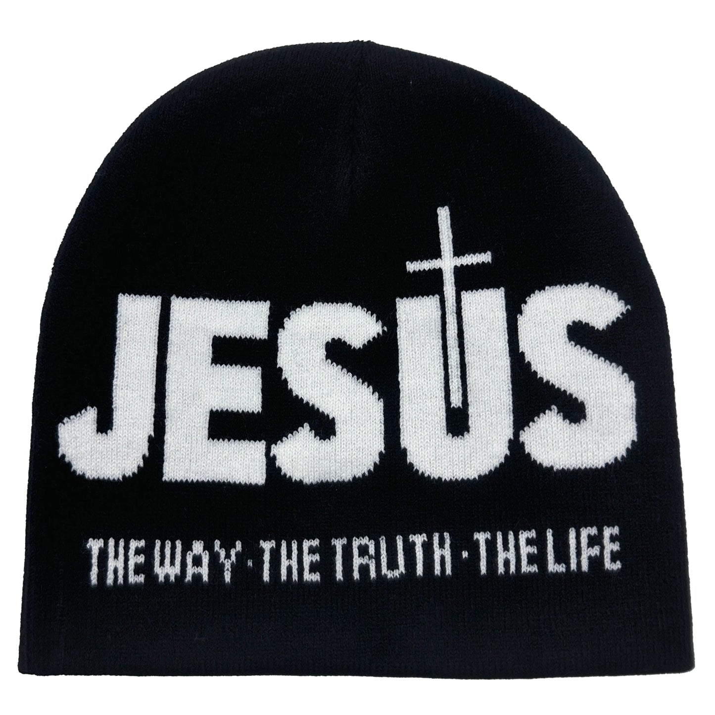 Zhejiang Knit Hat JESUS Jacquard Alphabet Unisex Thermal Beanie For Outdoor Autumn Winter