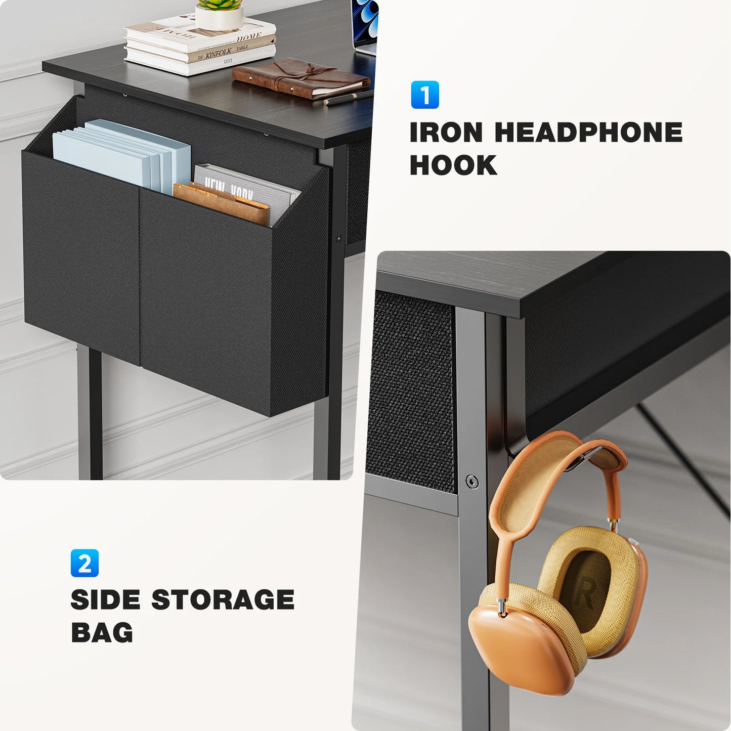 Sweetcrispy Compact Computer Desk Vanity For Home Office