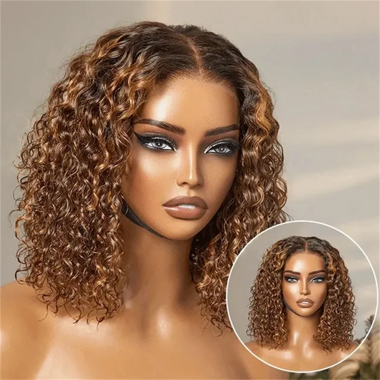 Sixsister Deep Wave Short Bob Lace Front Wig Remy Chinese Human Hair Comfortable Fit
