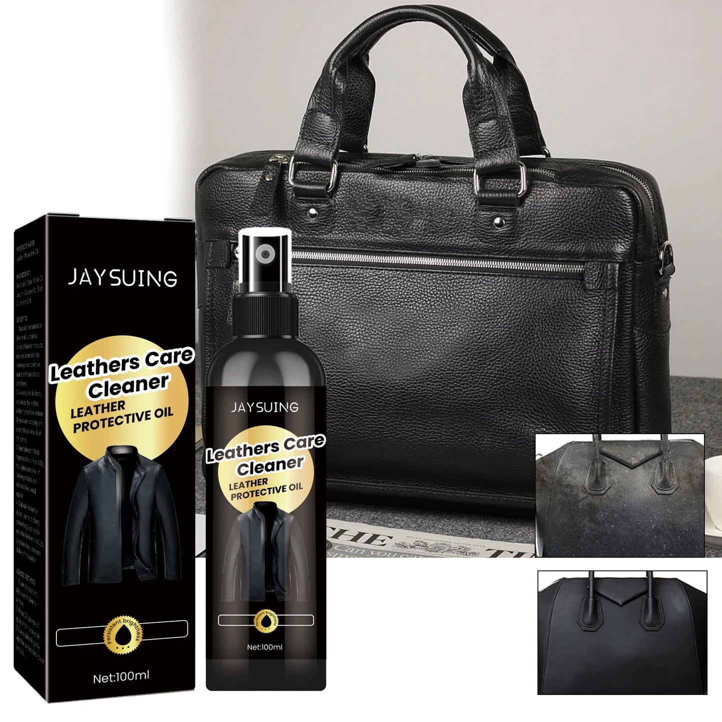 Jaysuing Leather Protection Oil Cleaner For Couches Shoes Car Seats