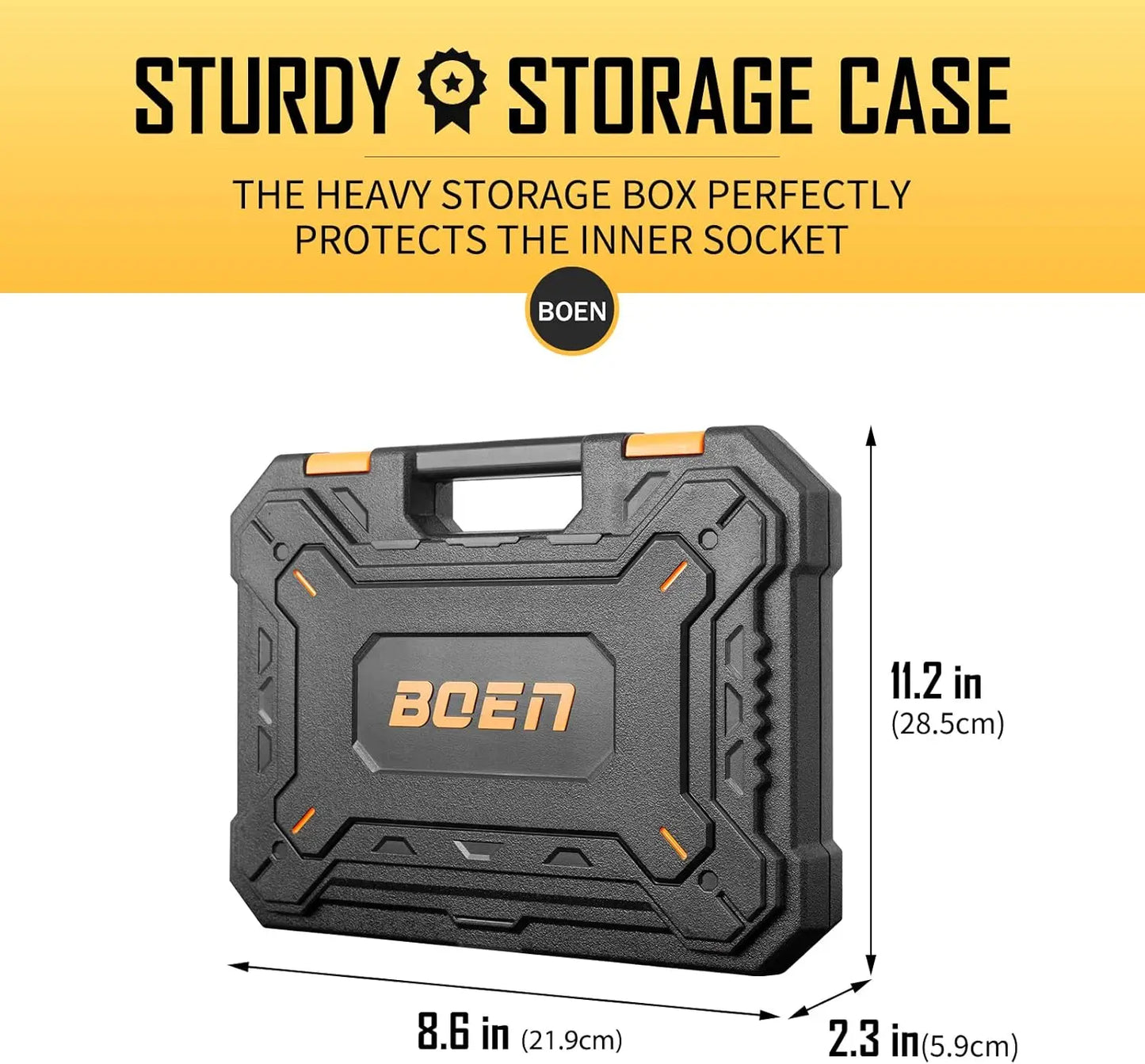 Hign-concerned 29-Piece Shallow Socket Set SAE Metric CRV