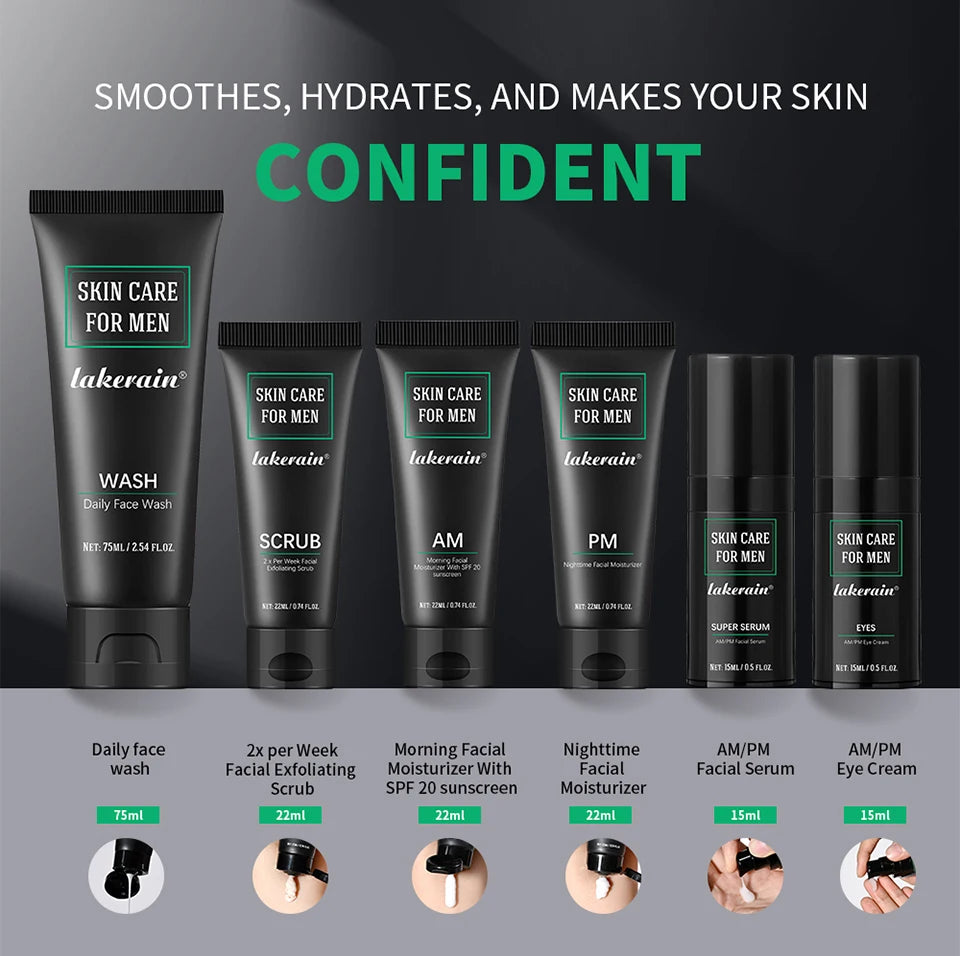 Ibcccndc Men Skin Care Kit Oil Control Hydration Set
