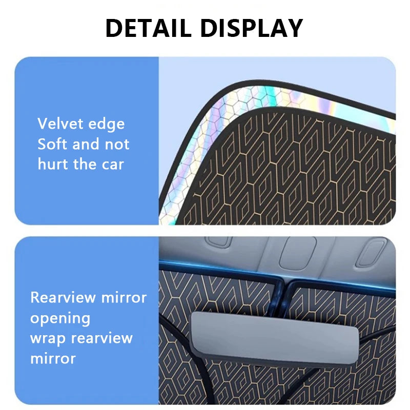 SEAMETAL Car Front Windshield Sunshade Cover Foldable Auto Window UV Protection Heat Insulation Shield