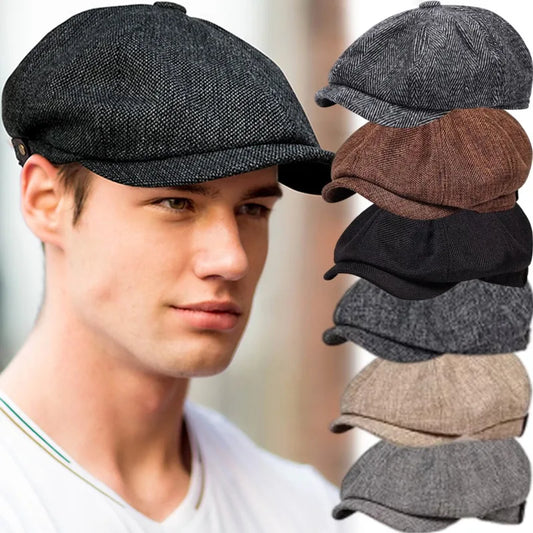 Classic Beret Hat For Men And Women Keep Warm Tweed Style