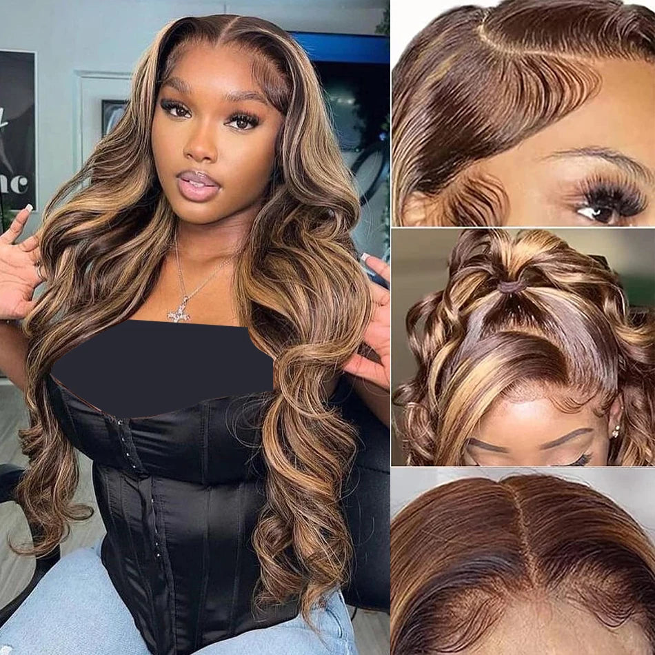 Remy Brazilian Body Wave Human Hair Wig With HD Lace Frontal Transparent Lace Front