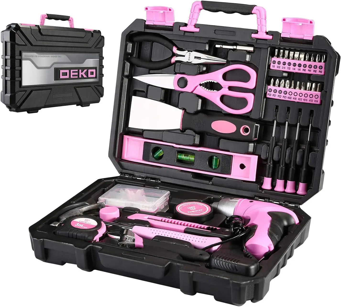 DEKODIY 98 Piece Tool Set General Household Hand Tool Kit