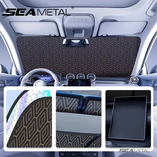 SEAMETAL Car Front Windshield Sunshade Cover Foldable Auto Window UV Protection Heat Insulation Shield