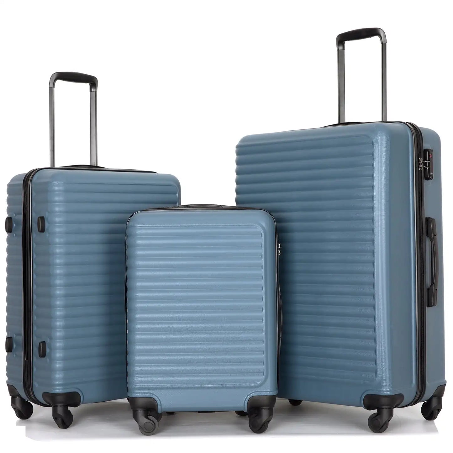 Travelhouse 3 Piece Hardside Luggage Set With TSA Lock Spinner Wheels