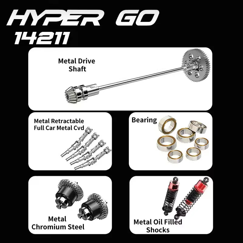 MJX HYPER GO 1/14 RC Racing Car 4WD Brushless Motor