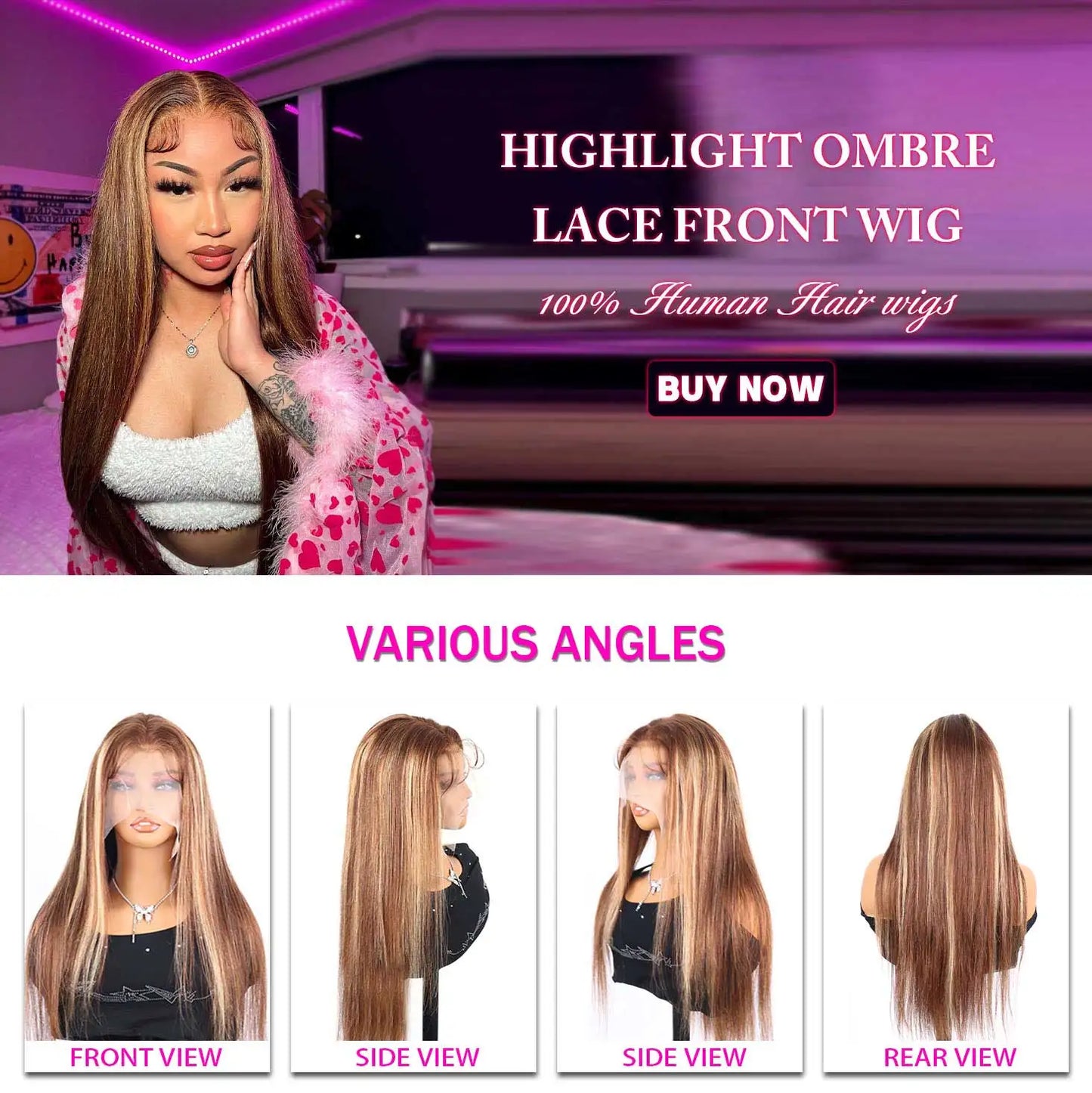 JOPEAR 360 Lace Front Wig Swiss Lace Human Hair Remy