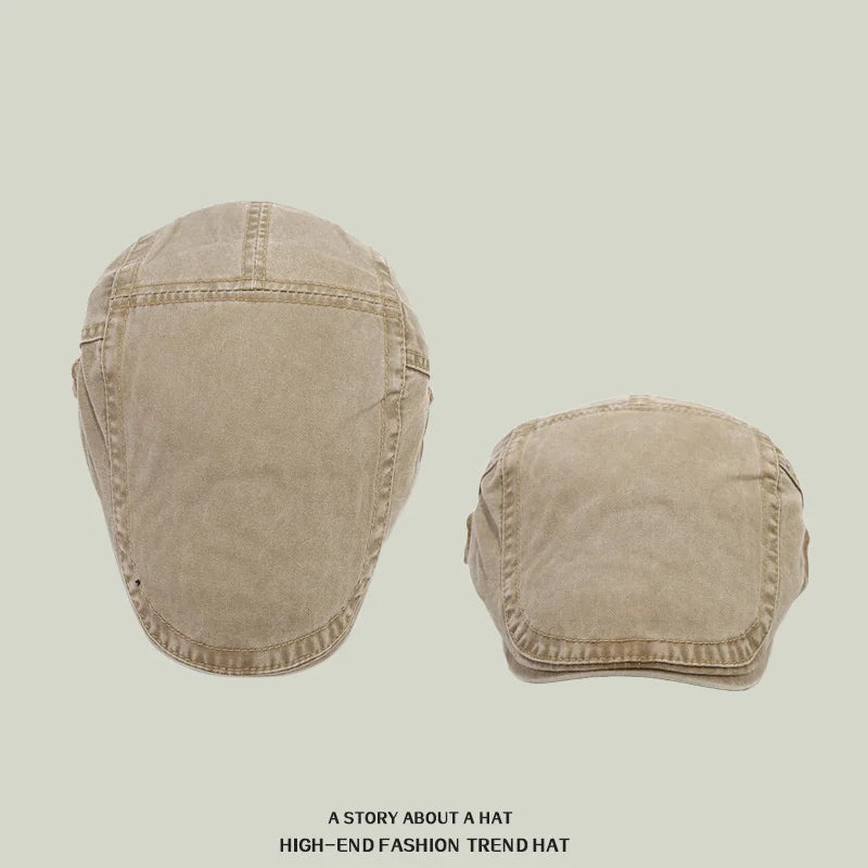 Yuliacc Vintage Cotton Beret Unisex Newsboy Cap Sun Hat