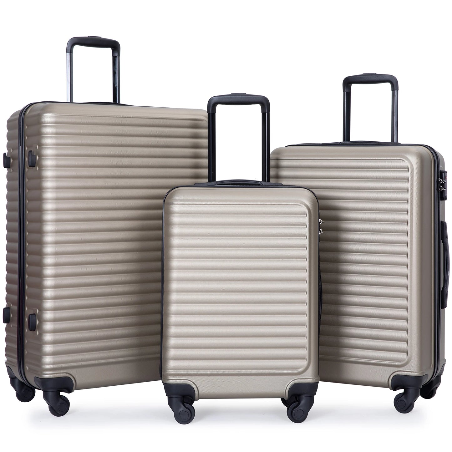 Travelhouse 3 Piece Hardside Luggage Set With TSA Lock Spinner Wheels