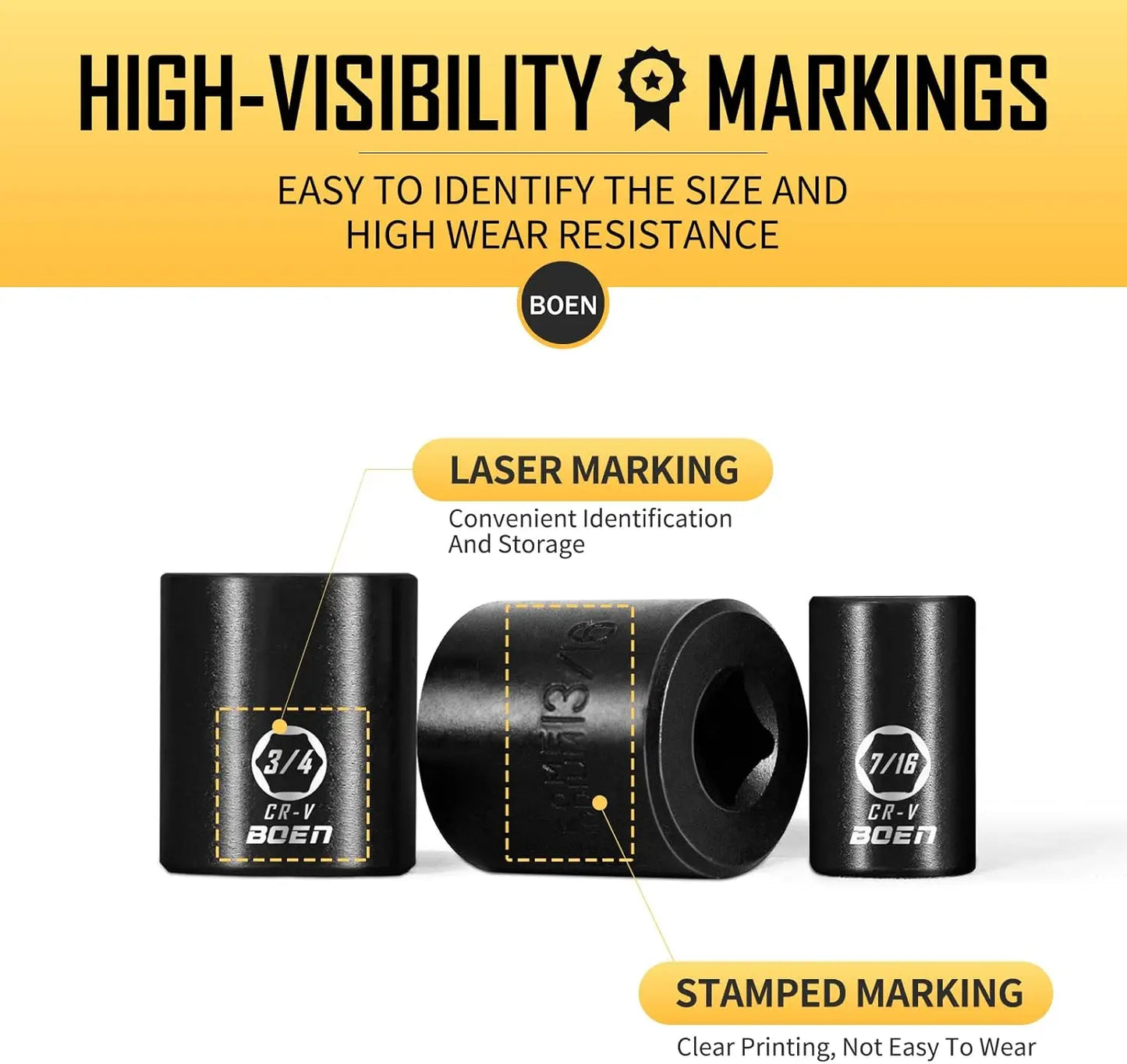 Hign-concerned 29-Piece Shallow Socket Set SAE Metric CRV