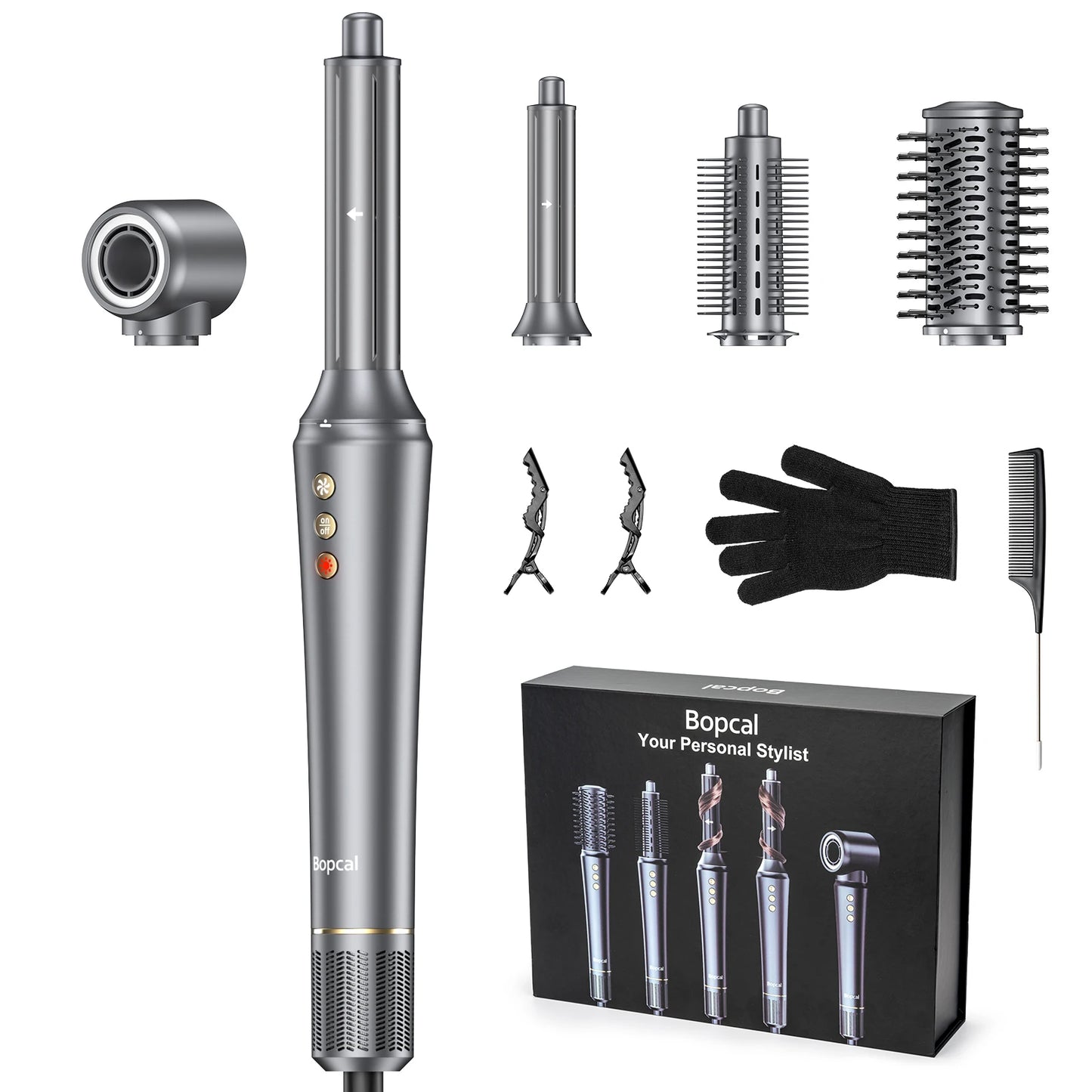BOPCAL 5in1 Professionalgrade HairDryer Hot Air Comb Multifunctional StylerPro 1200W