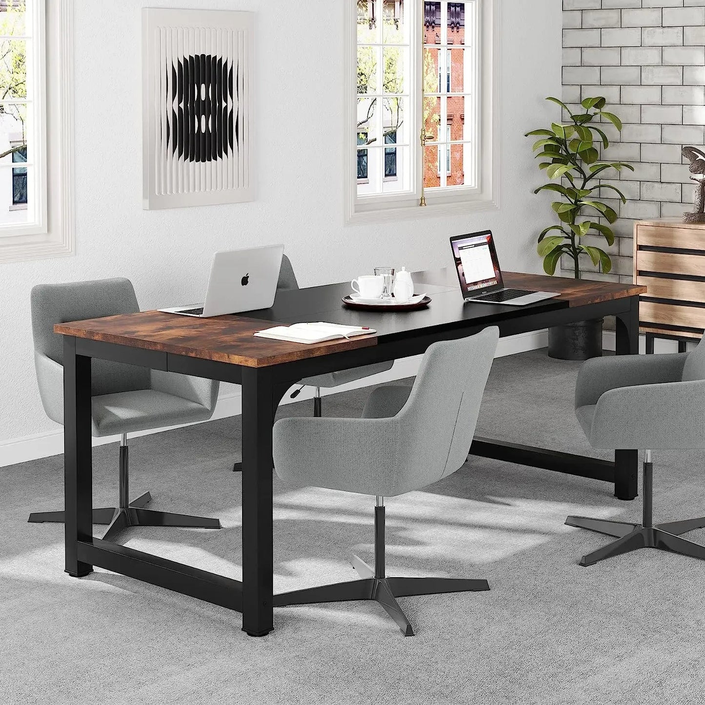 Tribesigns Premium Modern Computer Workstation Office Workstation Computer Ergonomics