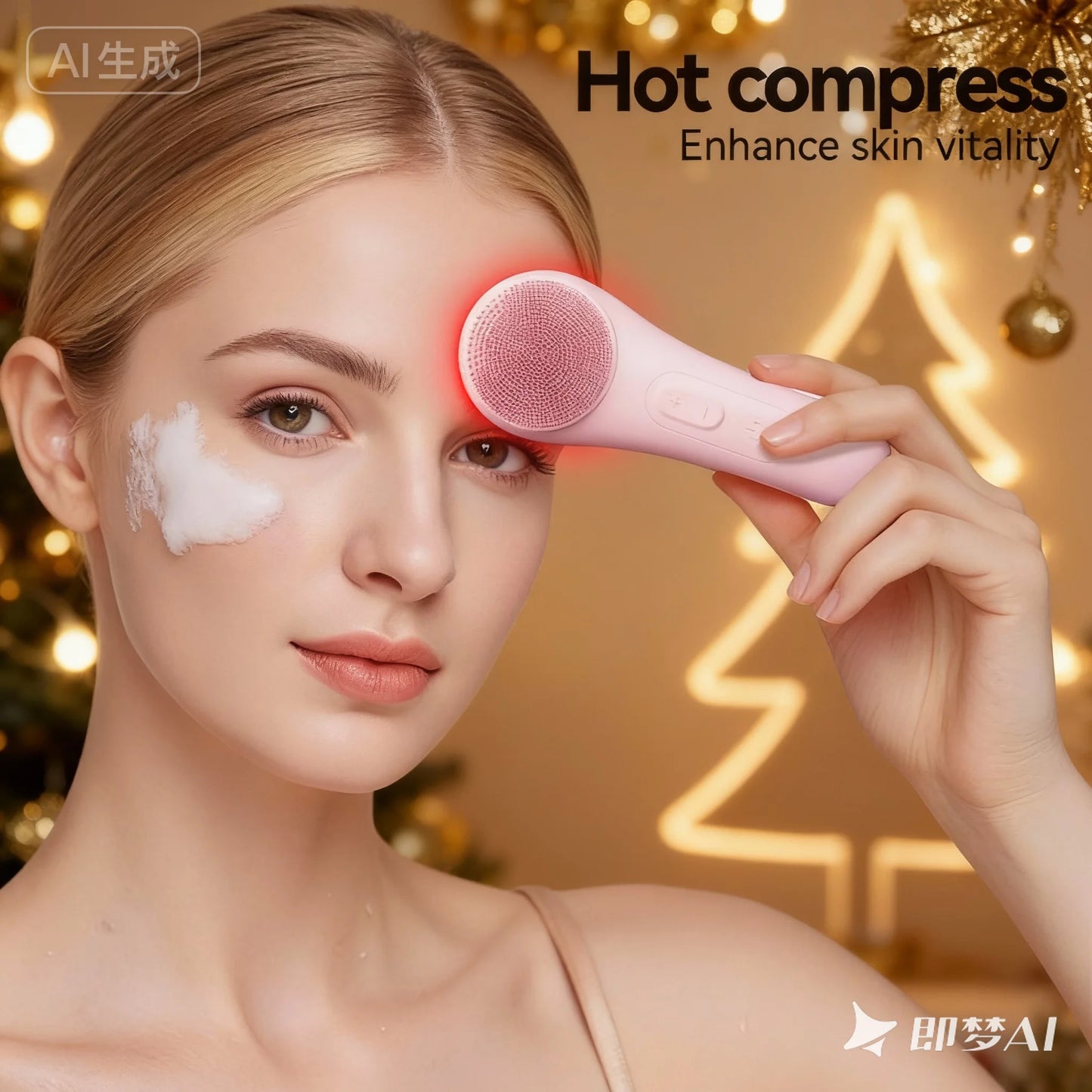 Rechargeable IPX7 Waterproof Facial Cleansing Brush For All Skin Types