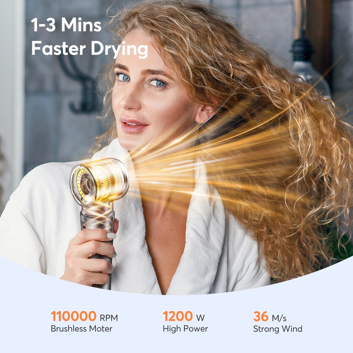 BOPCAL 5in1 Professionalgrade HairDryer Hot Air Comb Multifunctional StylerPro 1200W