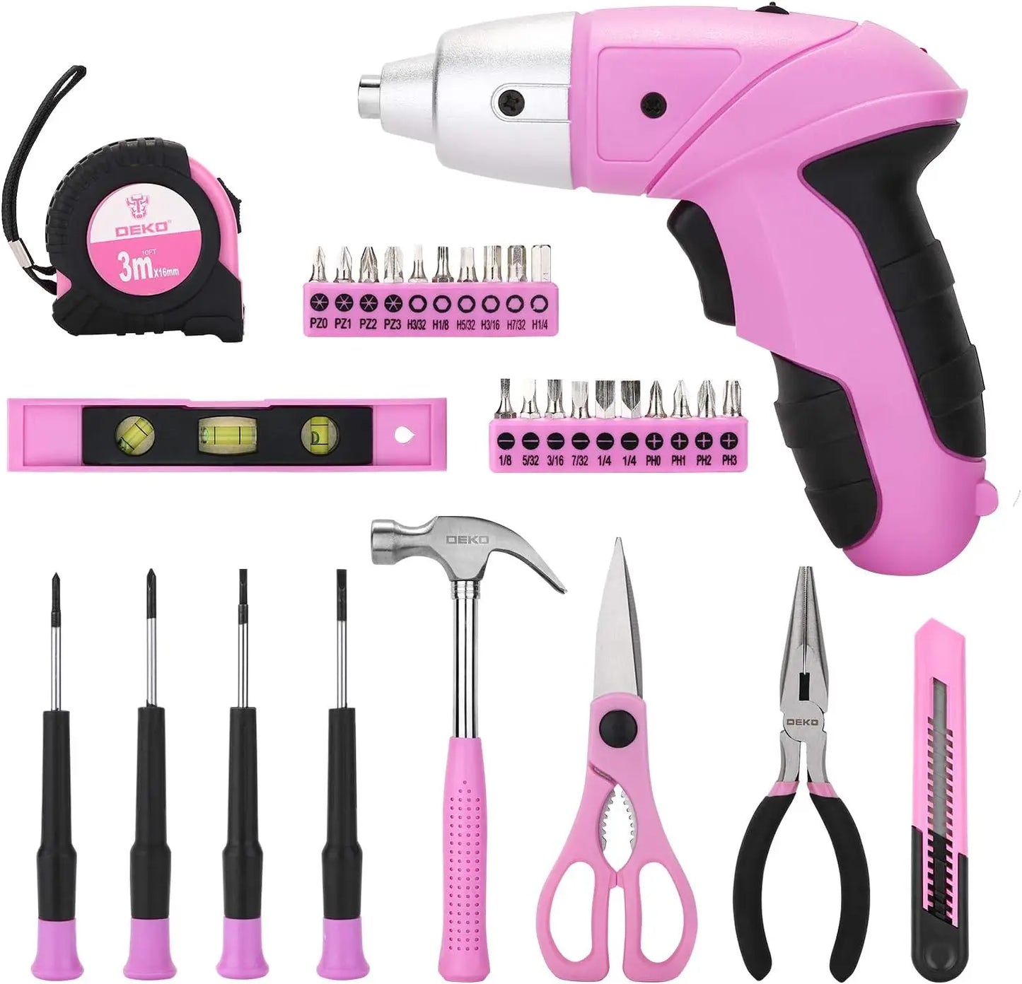 DEKODIY 98 Piece Tool Set General Household Hand Tool Kit