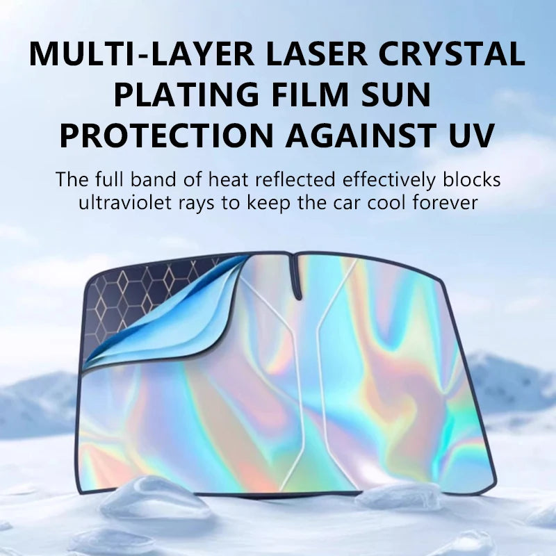 SEAMETAL Car Front Windshield Sunshade Cover Foldable Auto Window UV Protection Heat Insulation Shield