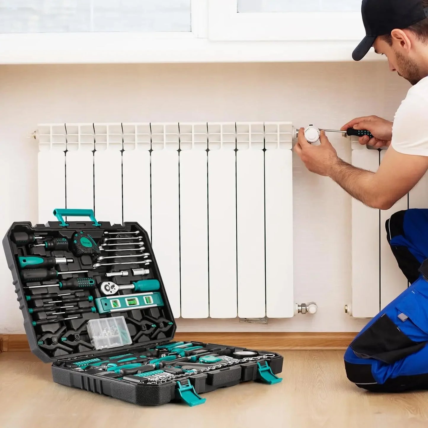 TLGREENDIY 198 Piece Home Repair Tool Set General Use