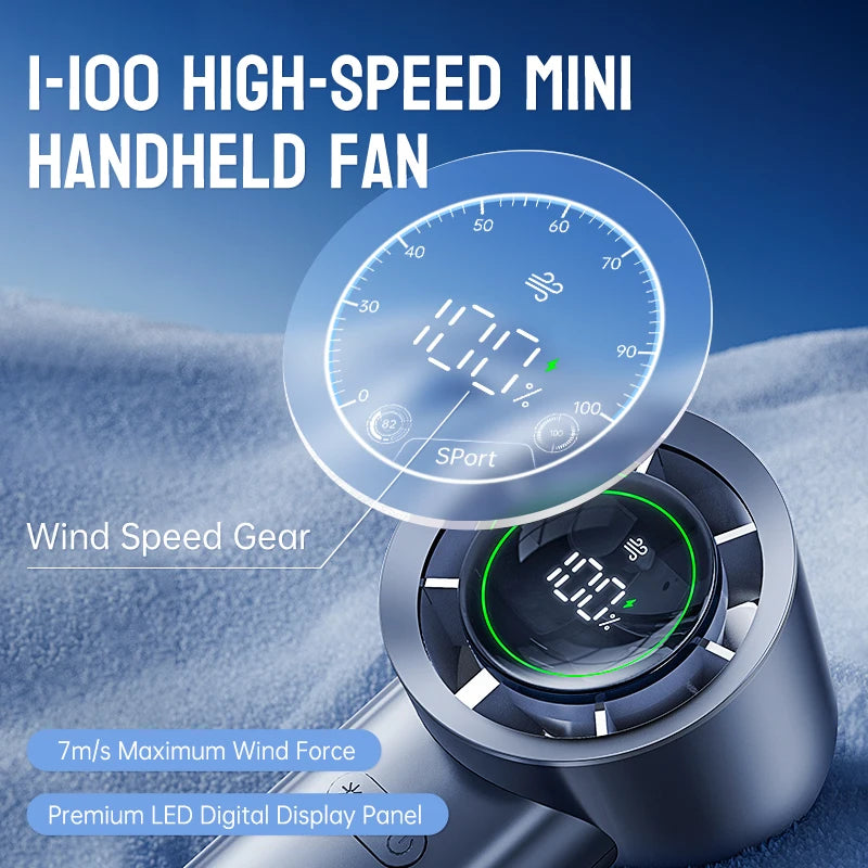 Muxnw Mini Turbo Jet Fan Portable Handheld Personal Cooler