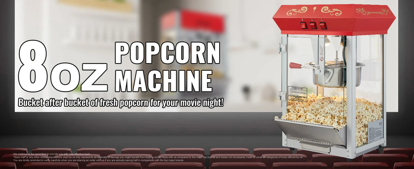 SucceBuy Electric Popcorn Maker Commercial Popper Machine