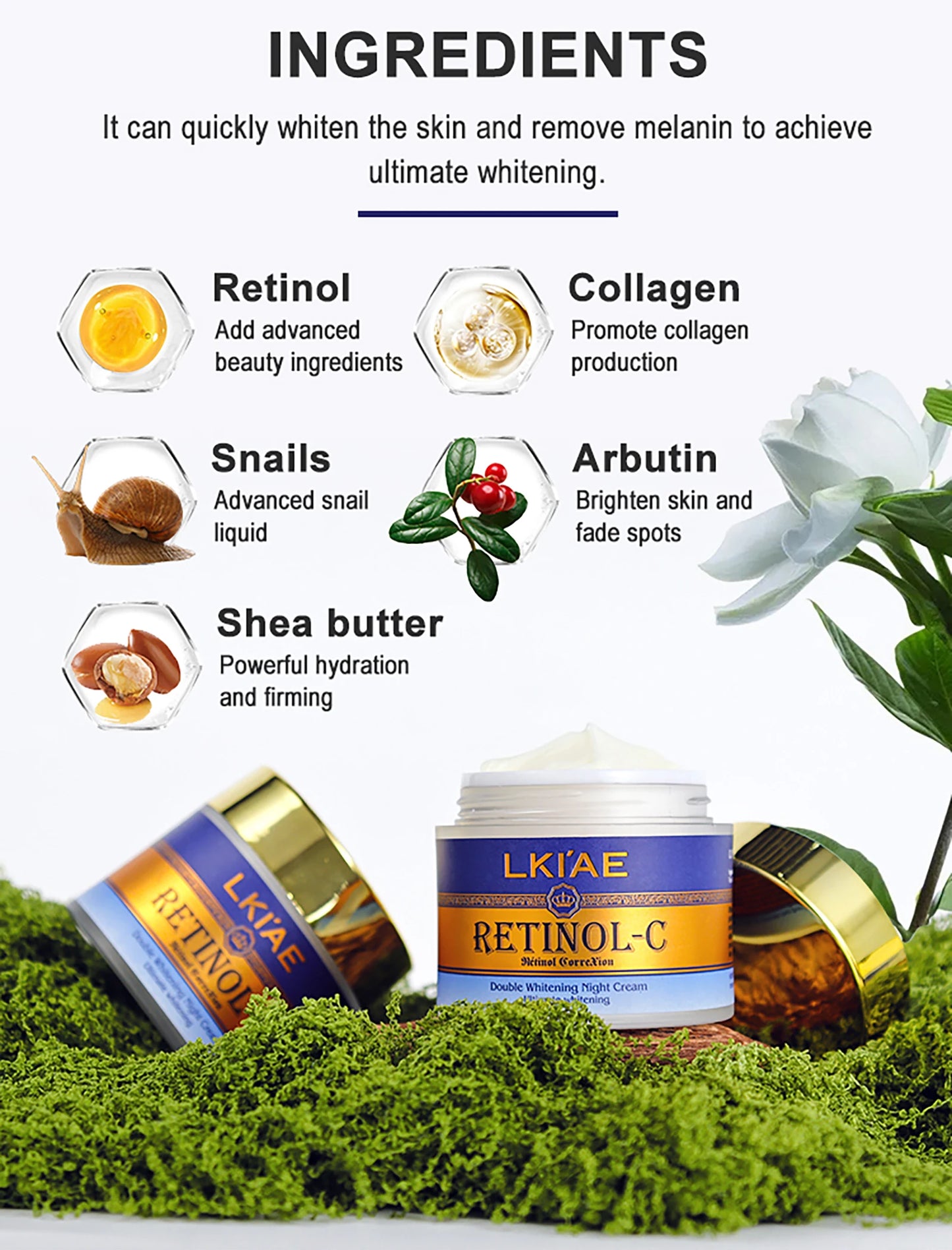 AILKE Day And Night Retinol Whitening Cream With Snail Extract