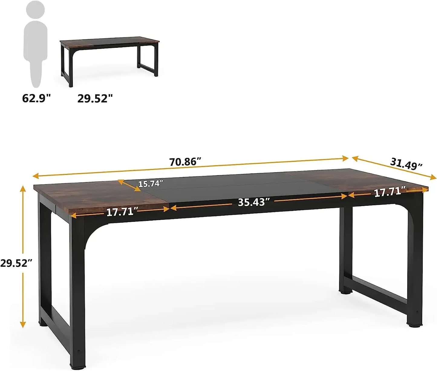 Tribesigns Premium Modern Computer Workstation Office Workstation Computer Ergonomics