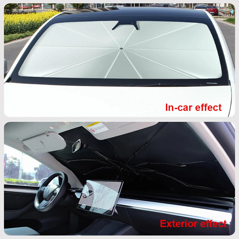 Automobile Windshield Sunshade Umbrella Shield For Superior Premium Window Protection