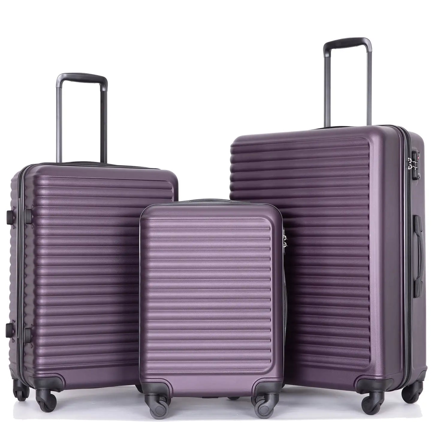 Travelhouse 3 Piece Hardside Luggage Set With TSA Lock Spinner Wheels