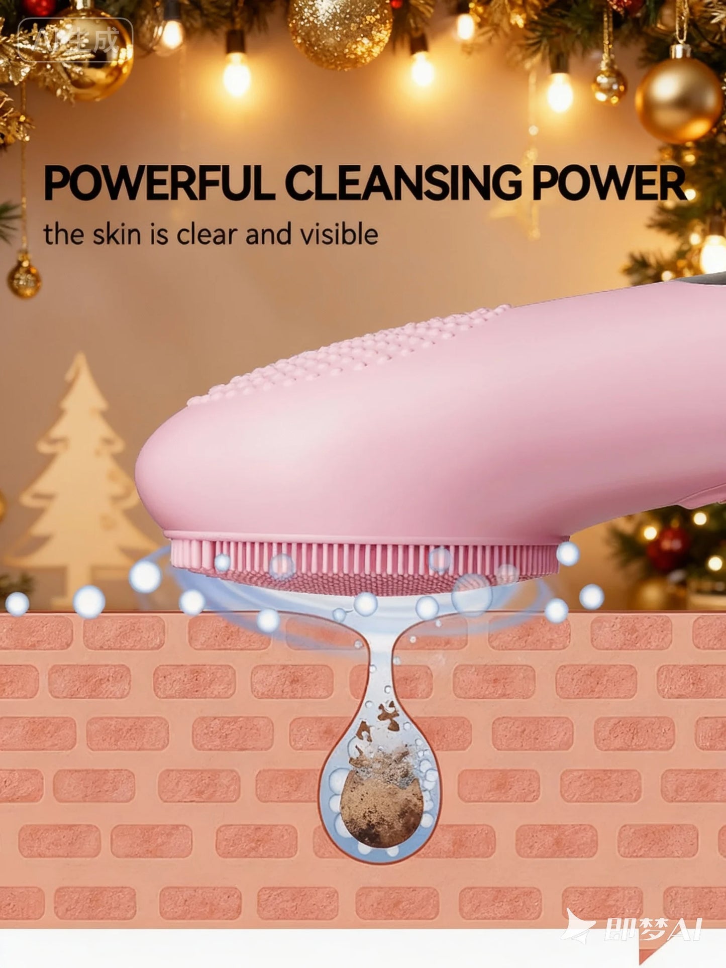 Rechargeable IPX7 Waterproof Facial Cleansing Brush For All Skin Types