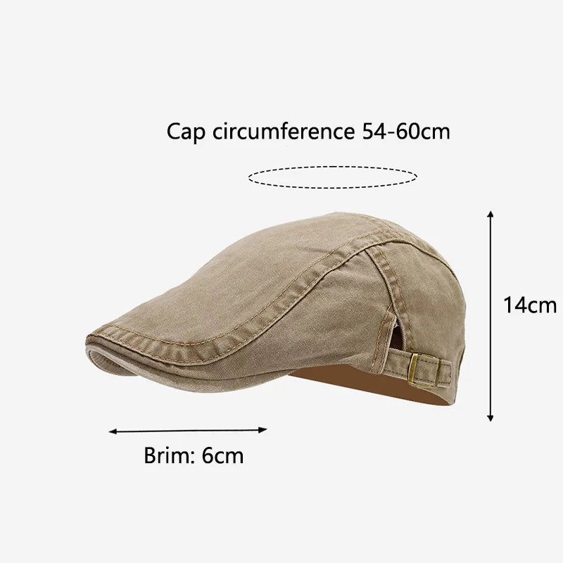 Yuliacc Vintage Cotton Beret Unisex Newsboy Cap Sun Hat