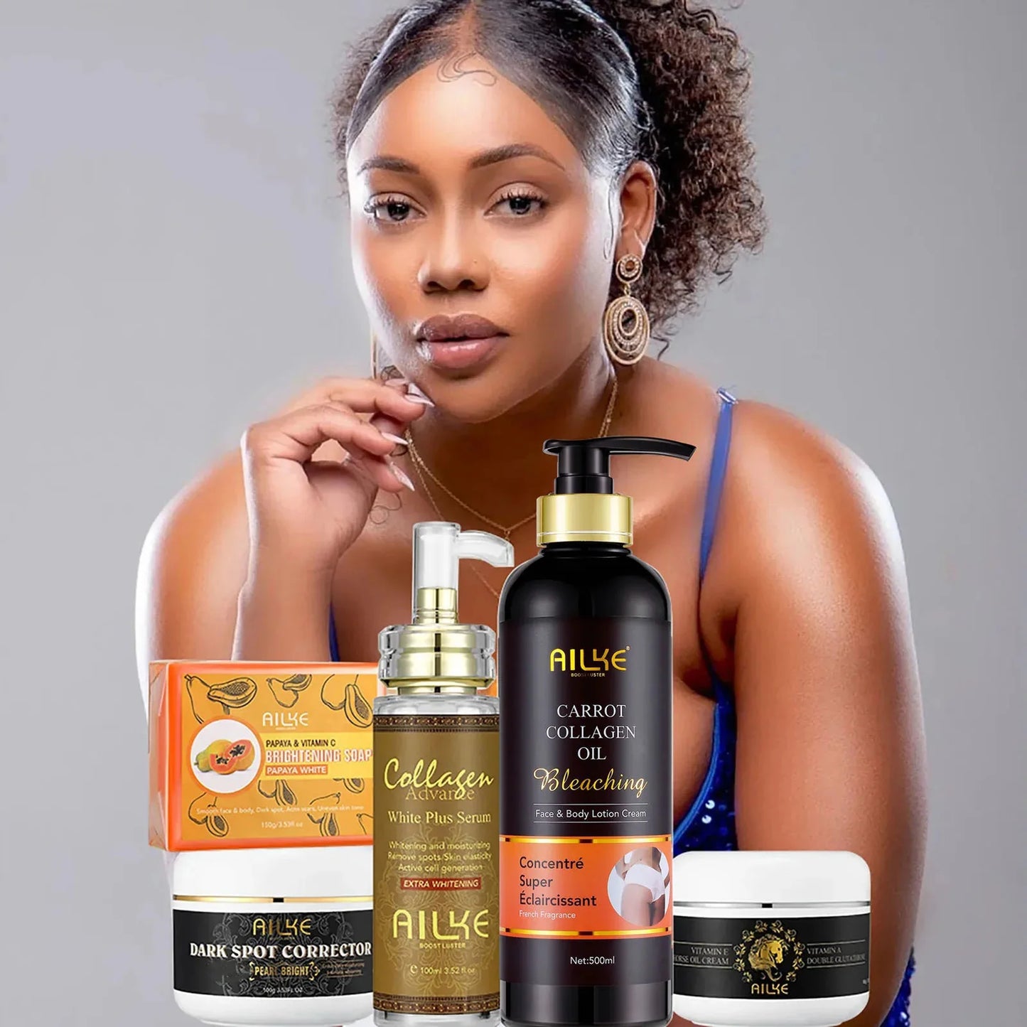 AILKE Collagen 5 in 1 Skincare Set for Radiant Facial