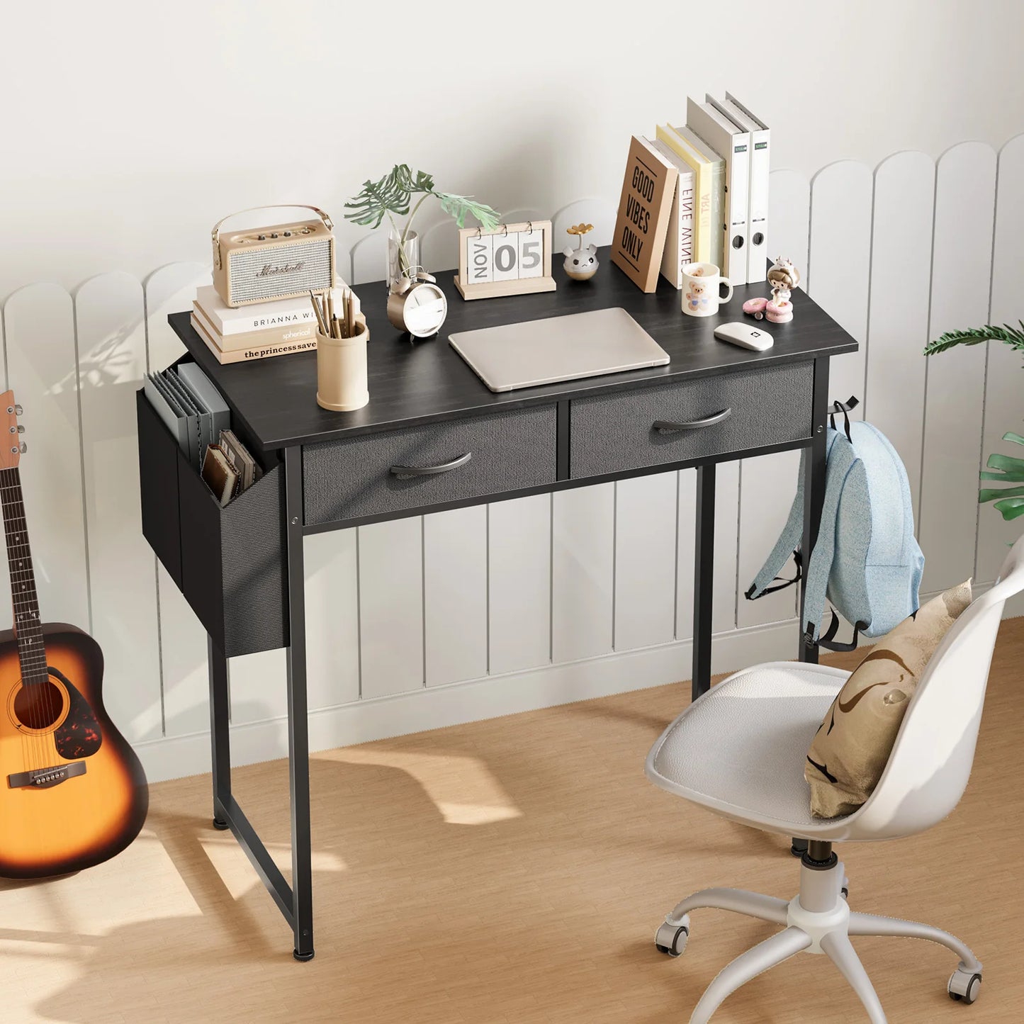 Sweetcrispy Compact Computer Desk Vanity For Home Office