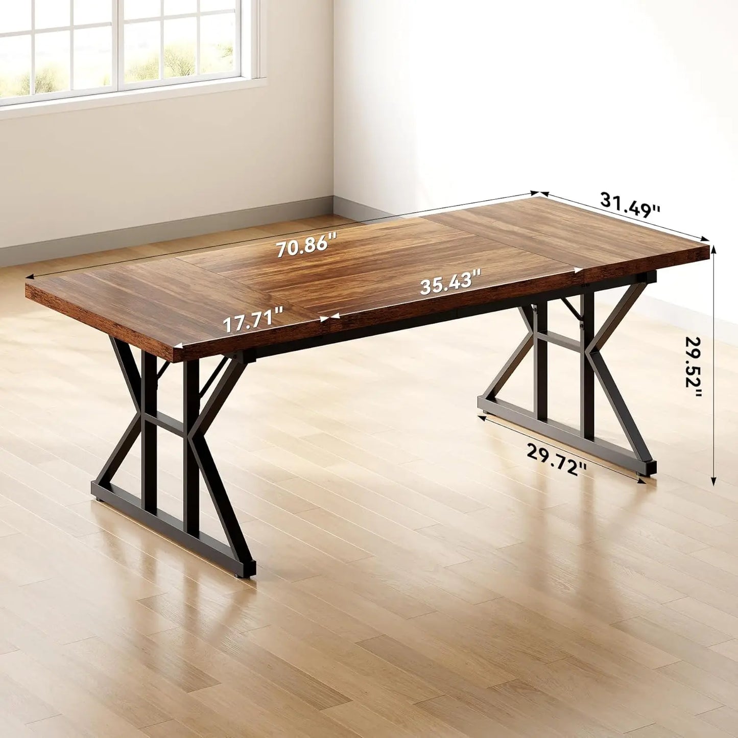 LITTLE TREE Office Desk for Home Executive Modern Workstation Computer Desk With Ample Surface