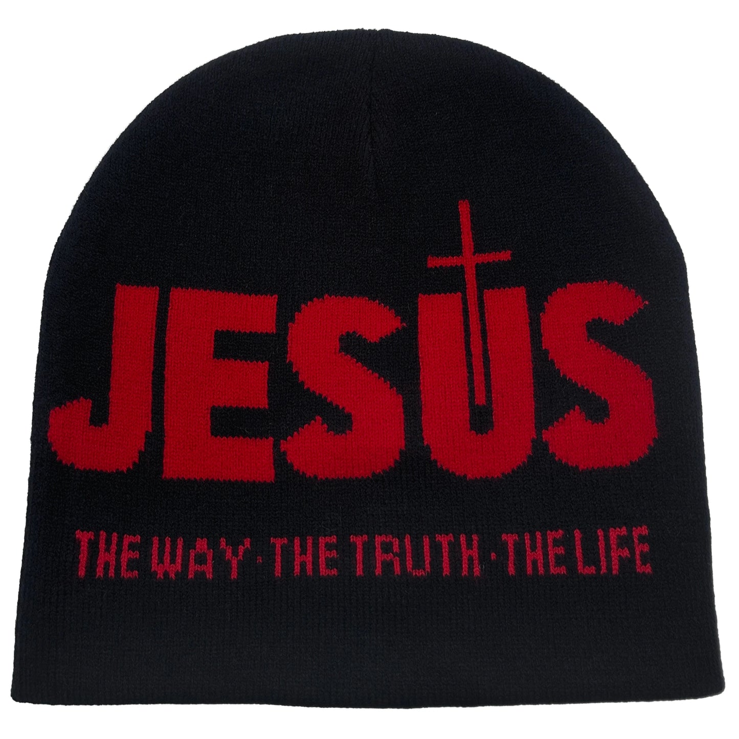 Zhejiang Knit Hat JESUS Jacquard Alphabet Unisex Thermal Beanie For Outdoor Autumn Winter