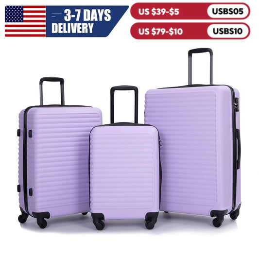 Travelhouse 3 Piece Hardside Luggage Set With TSA Lock Spinner Wheels