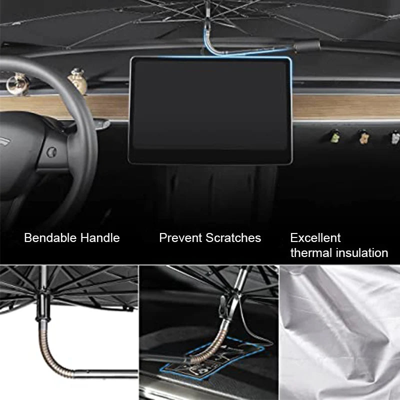 Automobile Windshield Sunshade Umbrella Shield For Superior Premium Window Protection
