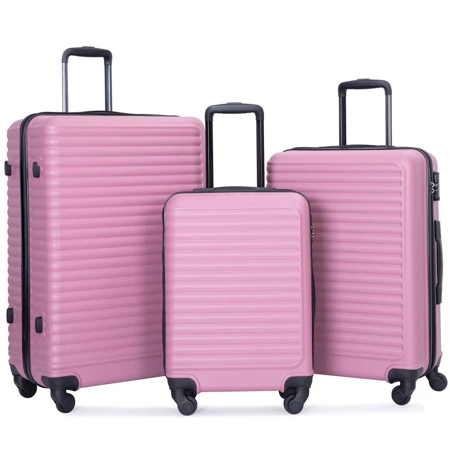 Travelhouse 3 Piece Hardside Luggage Set With TSA Lock Spinner Wheels