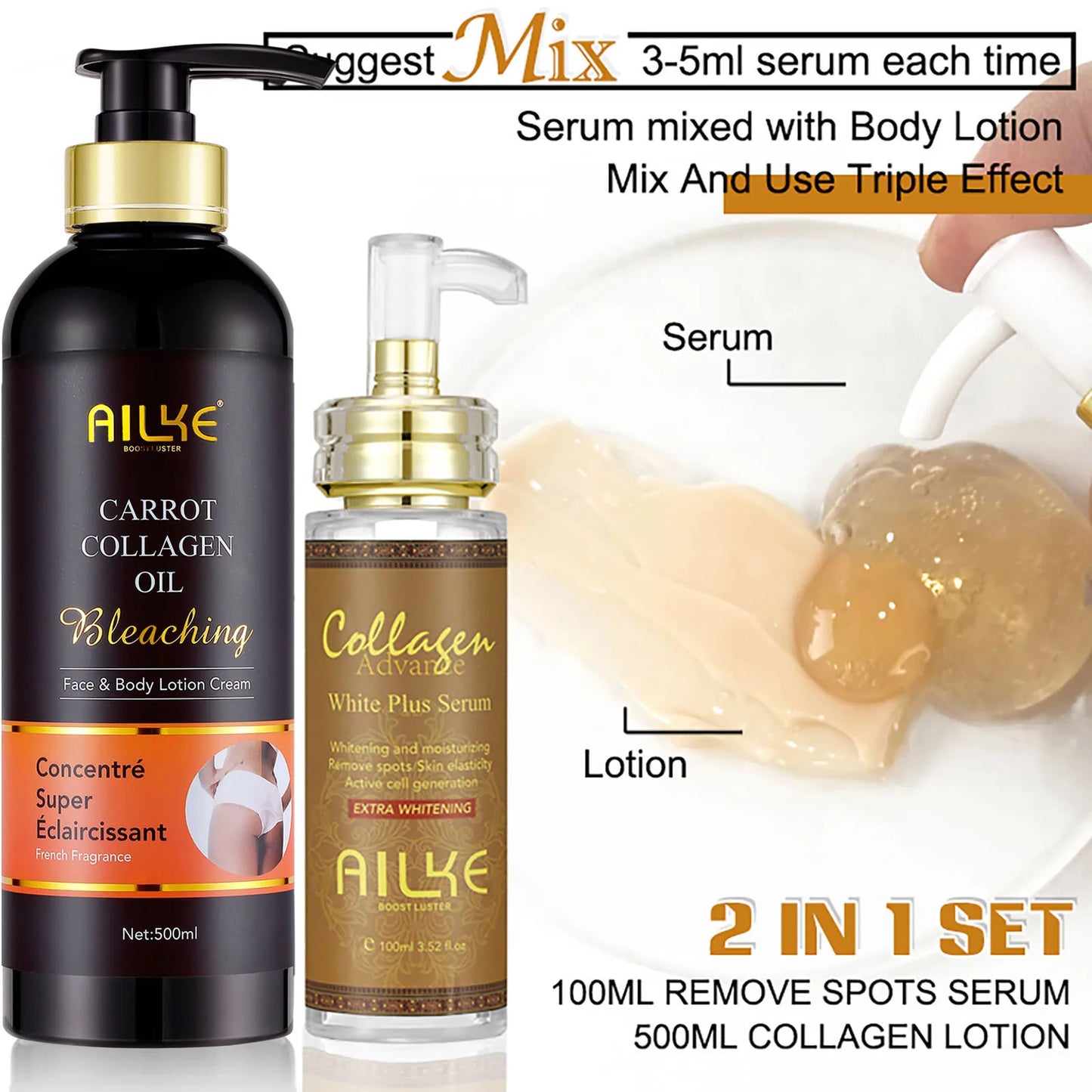 AILKE Collagen 5 in 1 Skincare Set for Radiant Facial