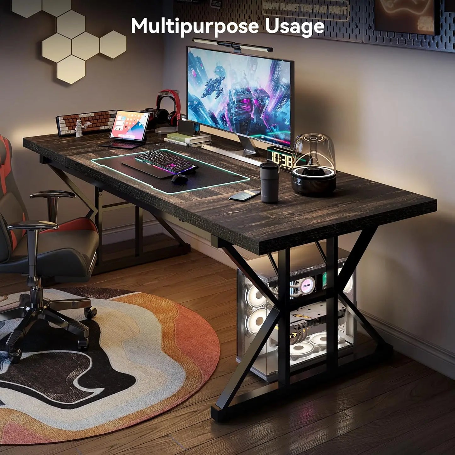 LITTLE TREE Office Desk for Home Executive Modern Workstation Computer Desk With Ample Surface
