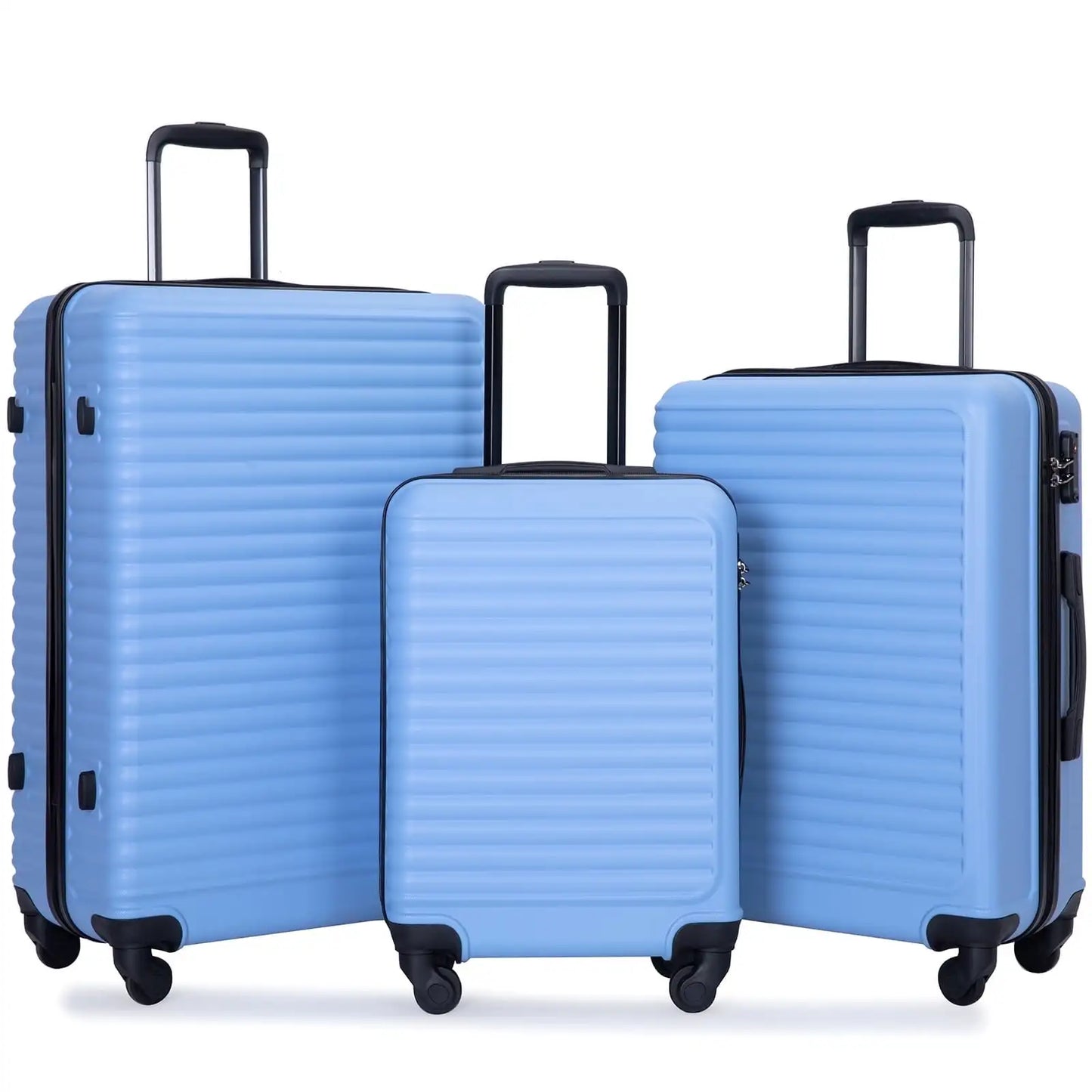 Travelhouse 3 Piece Hardside Luggage Set With TSA Lock Spinner Wheels