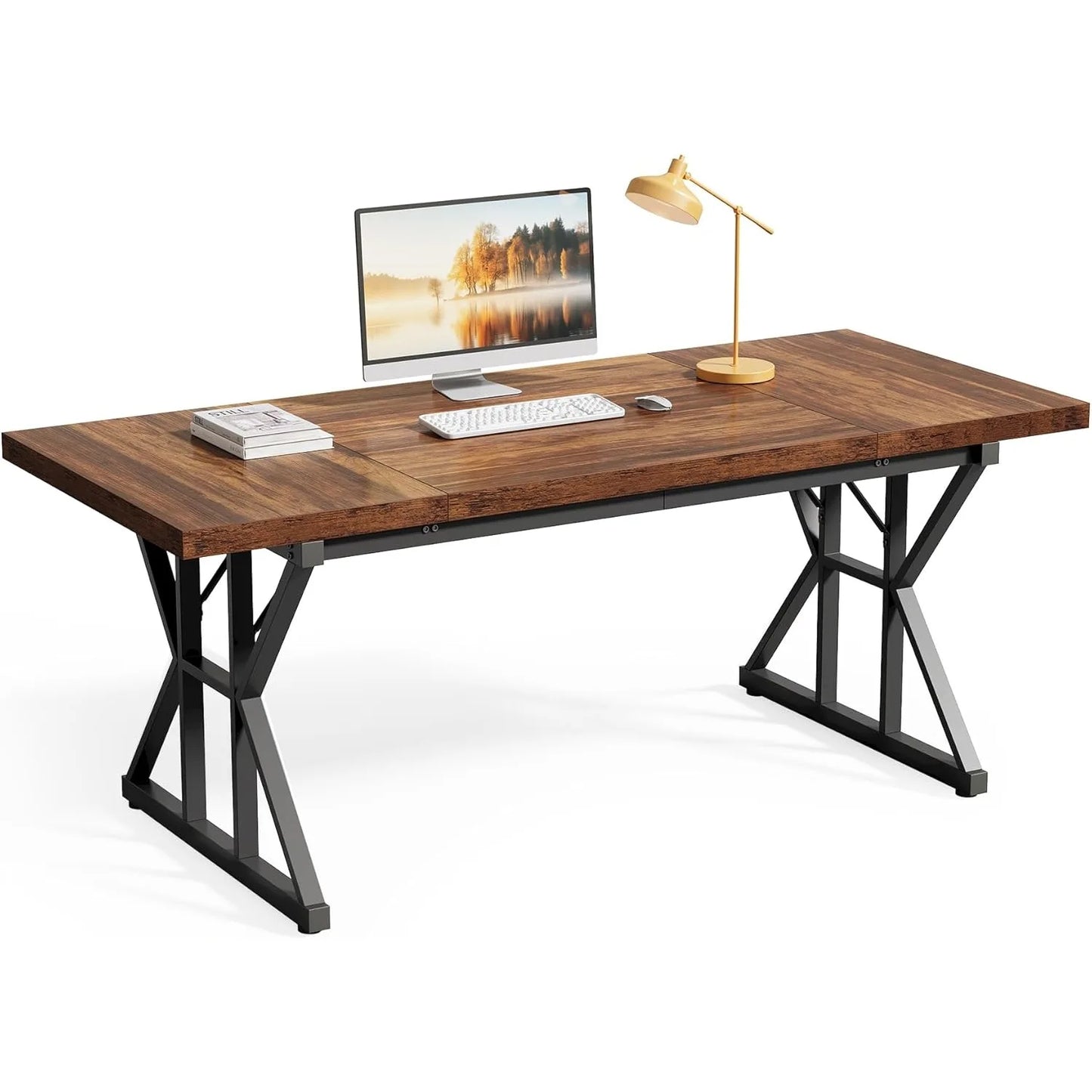 LITTLE TREE Office Desk for Home Executive Modern Workstation Computer Desk With Ample Surface