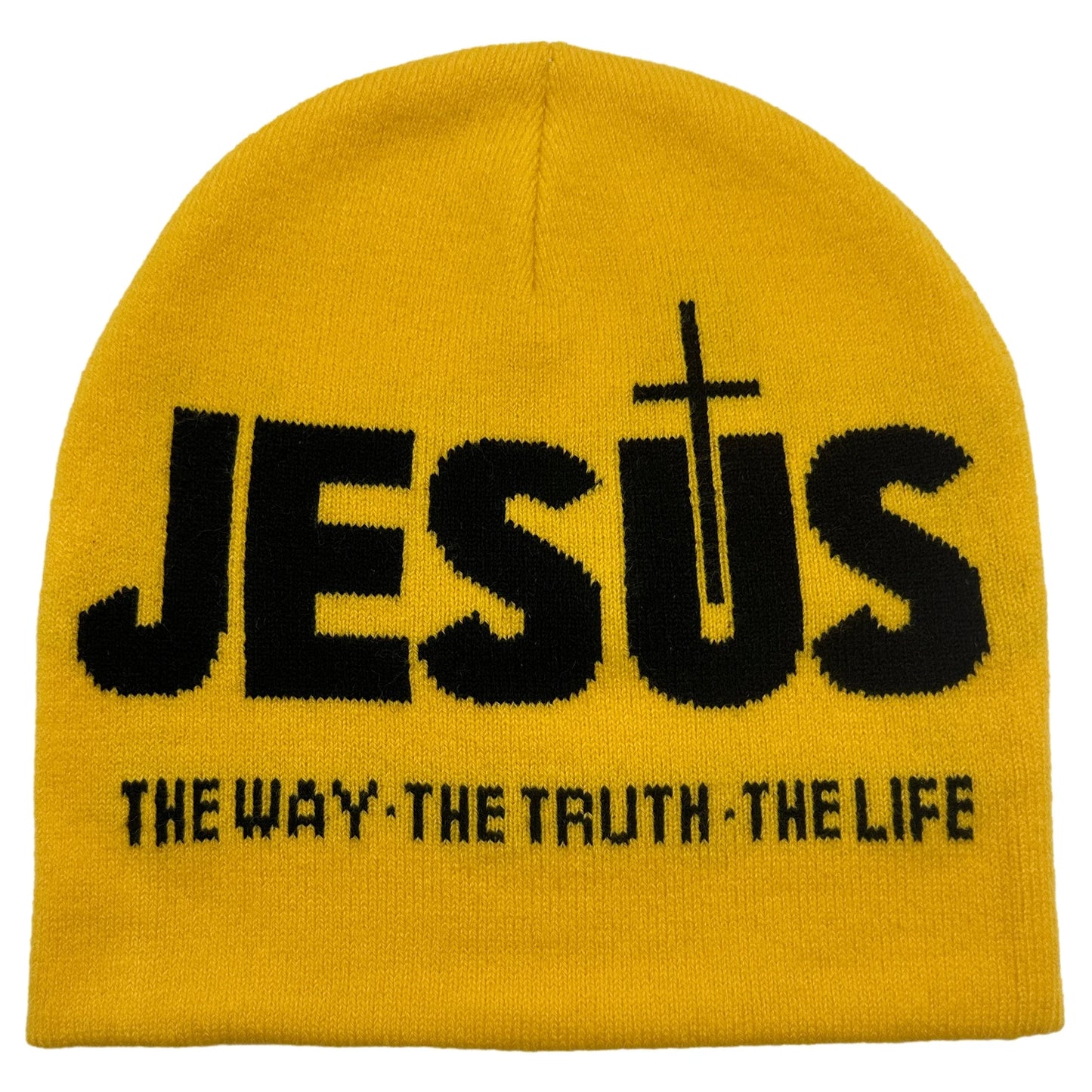 Zhejiang Knit Hat JESUS Jacquard Alphabet Unisex Thermal Beanie For Outdoor Autumn Winter