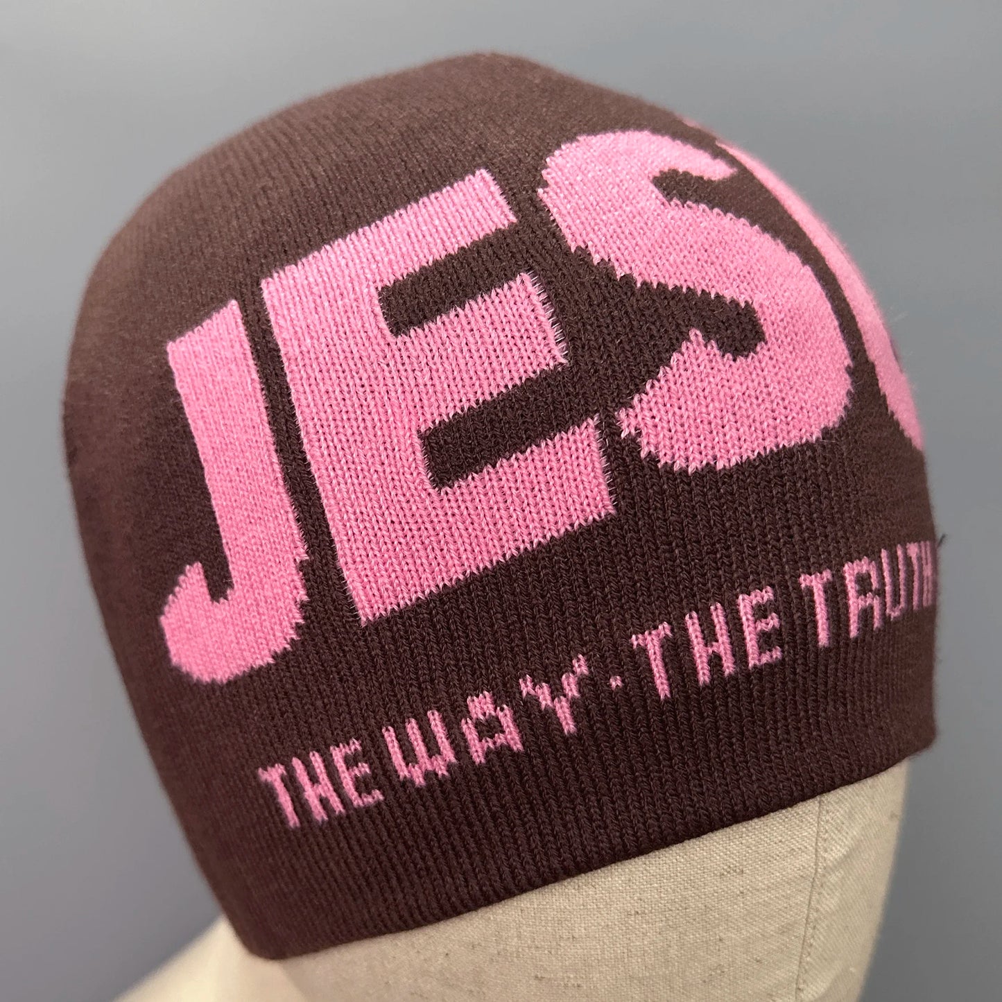 Zhejiang Knit Hat JESUS Jacquard Alphabet Unisex Thermal Beanie For Outdoor Autumn Winter
