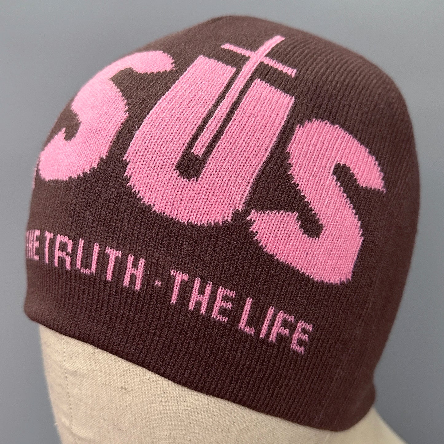 Zhejiang Knit Hat JESUS Jacquard Alphabet Unisex Thermal Beanie For Outdoor Autumn Winter