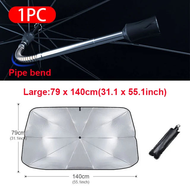 Automobile Windshield Sunshade Umbrella Shield For Superior Premium Window Protection