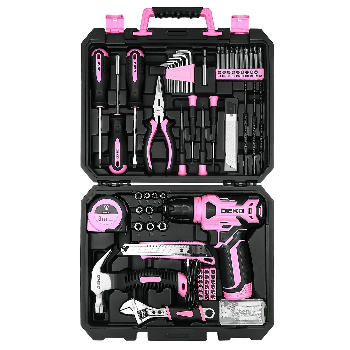 DEKO 126Pcs Power Tool Combo Kit With 8V Cordless Drill