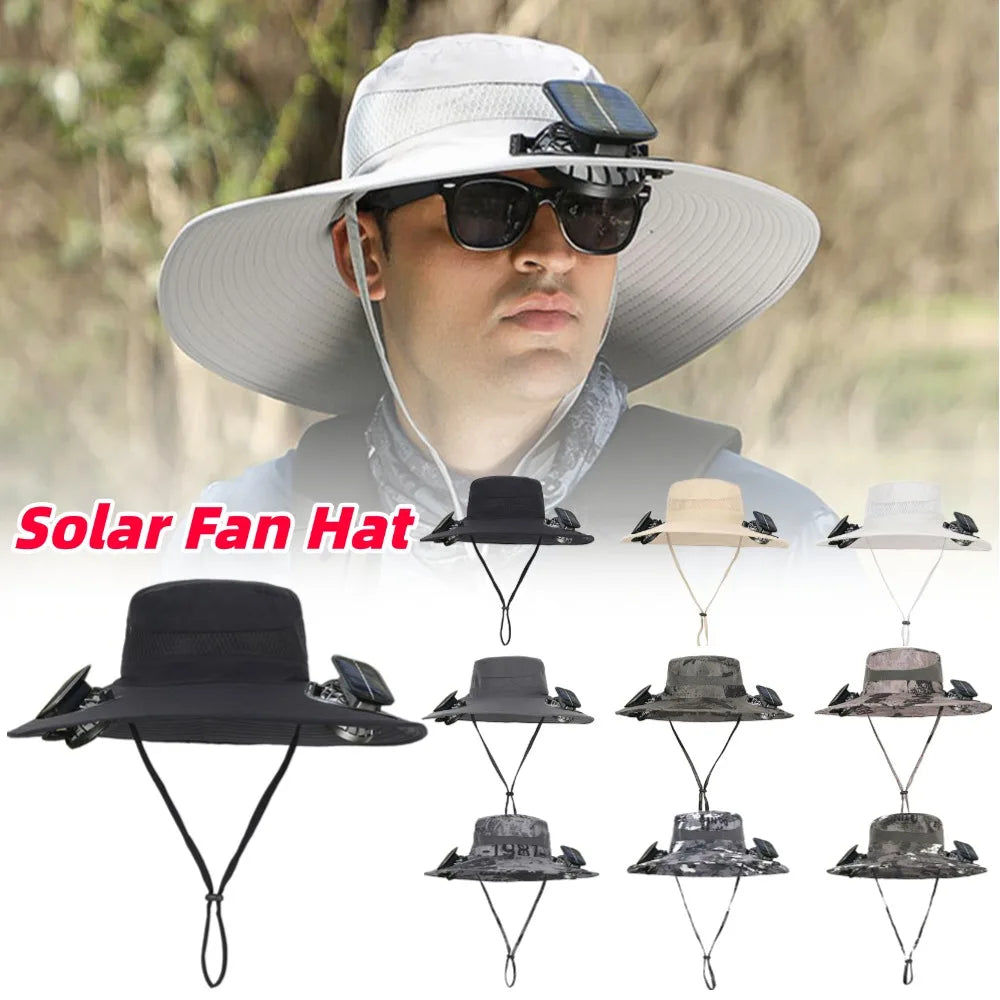 Guangdong Solar Fan Hat For Men Wide Brim Sun Protection