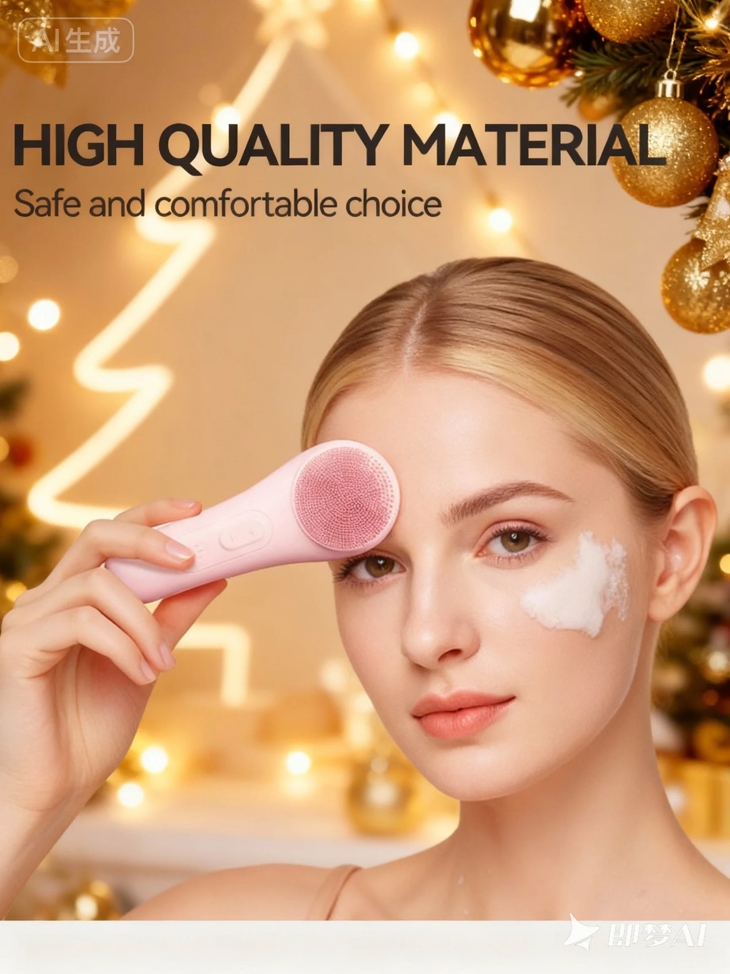 Rechargeable IPX7 Waterproof Facial Cleansing Brush For All Skin Types